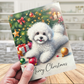 Christmas Digital Greeting Card, Bichon Frise: Merry Christmas