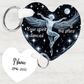 Memorial Heart Keychain With a Gift Box, Angel Male: Your Sprit Dances Among The Stars