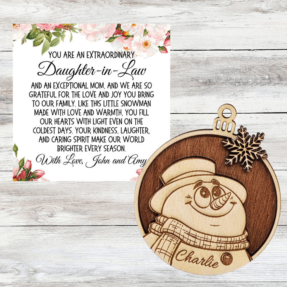 Daughter-in-Law Gift, Handmade 3-Layer Wooden Ornament: You Are An Extraordinary Daughter-in-Law