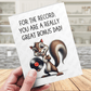 Bonus Dad Digital Greeting Card: For The Record, You Are A Really Great Bonus Dad!