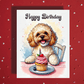 Birthday Greeting Card, Cavapoo Dog Pet Lover: Happy Birthday