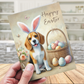 Easter Greeting Card, Beagle Dog: Happy Easter