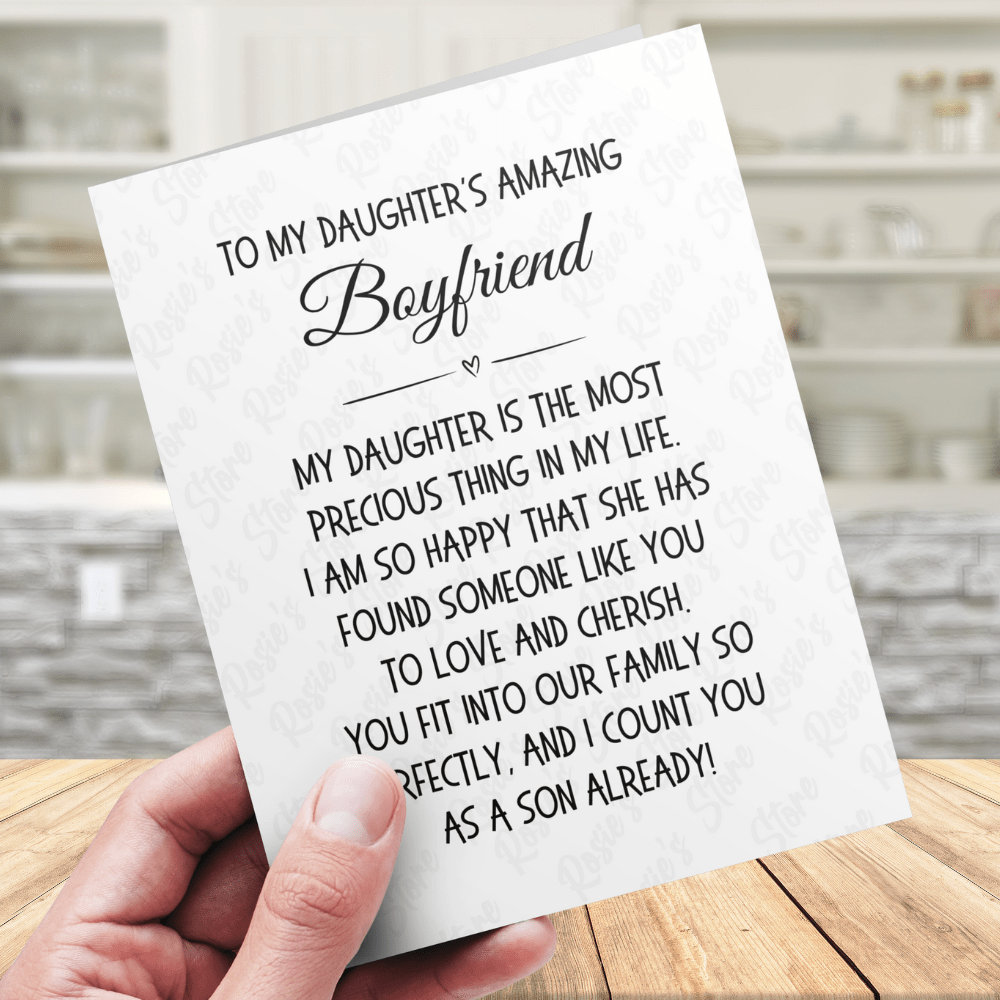Daughter's Boyfriend Digital Greeting Card: My Daughter Is The Most Precious Thing...