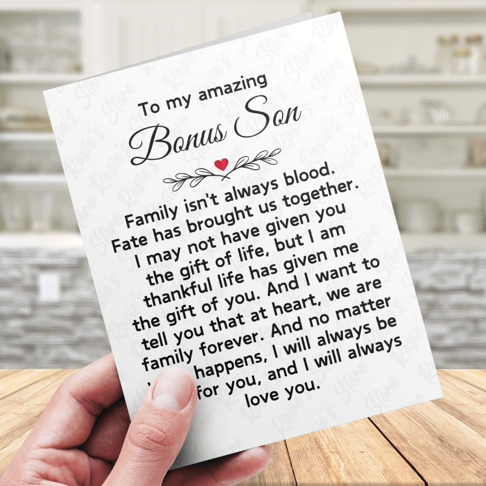 Bonus Son Digital Greeting Card: Family Isn't Always Blood...