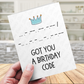 Birthday Greeting Card: Got You A Birthday Code