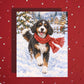 Christmas Card, Bernedoodle Dog (7 fur color options)