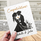 Wedding Greeting Card, Newly Married Lesbian Couple: Congratulations!