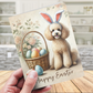 Easter Greeting Card, Poodle Dog: Happy Easter