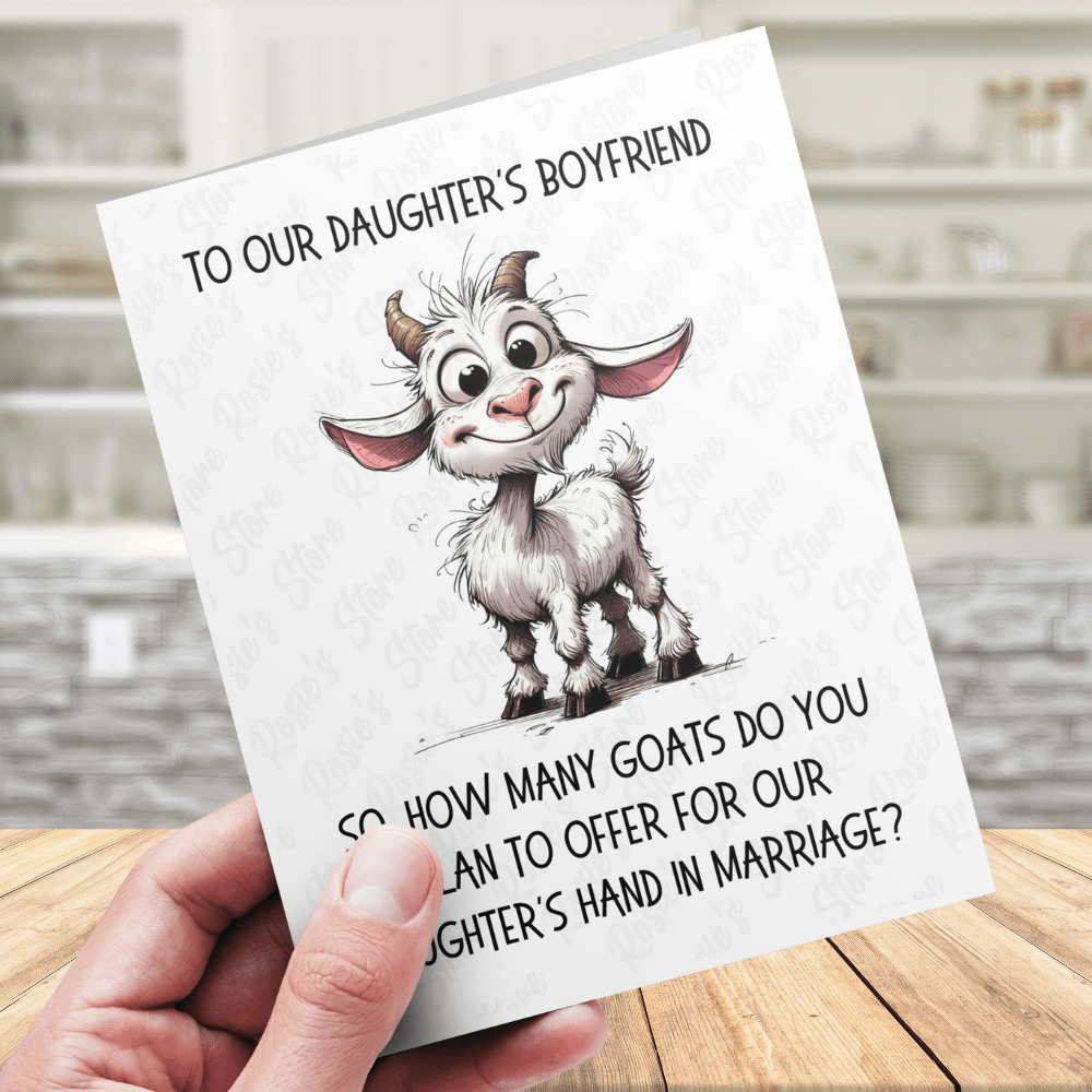 Daughter's Boyfriend Digital Greeting Card: Goat Proposal