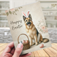 Easter Digital Greeting Card, German Shepherd Dog: Happy Easter