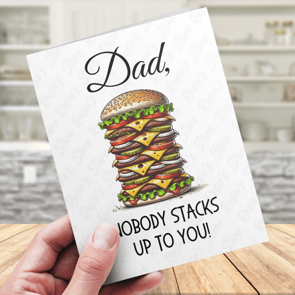 Dad Digital Greeting Card: Dad, Nobody Stacks Up To You!