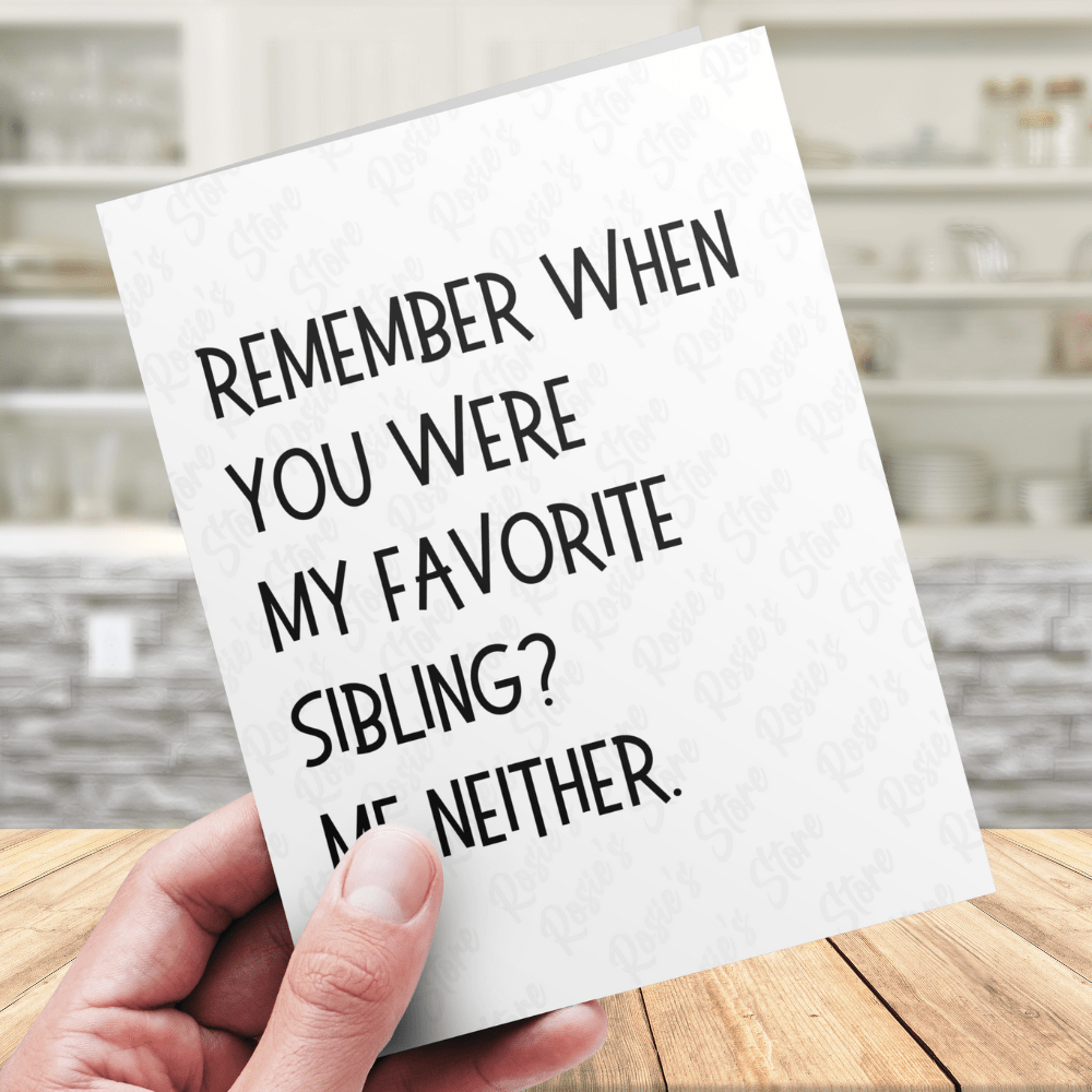 Brother or Sister Digital Greeting Card: Favorite Sibling