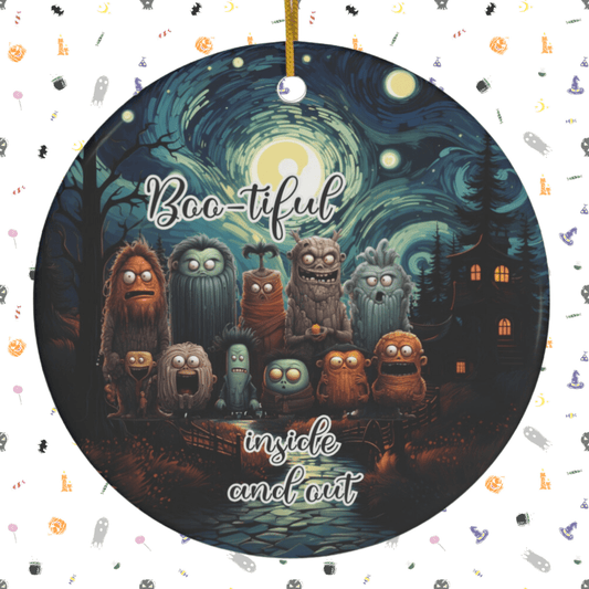 Halloween Ceramic Ornament: Boo-tiful Inside And Out