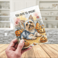 Halloween Fall Yorkie Dog Greeting Card: Too Cute To Spook!