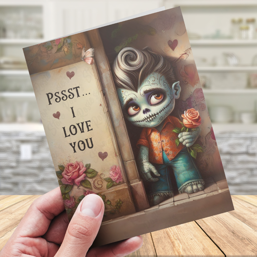 Couple Digital Greeting Card, Boy: Pssst...I Love You