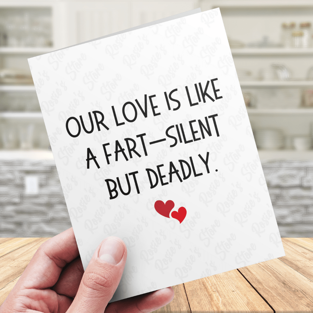 Couple Greeting Card: Silent but Deadly Love