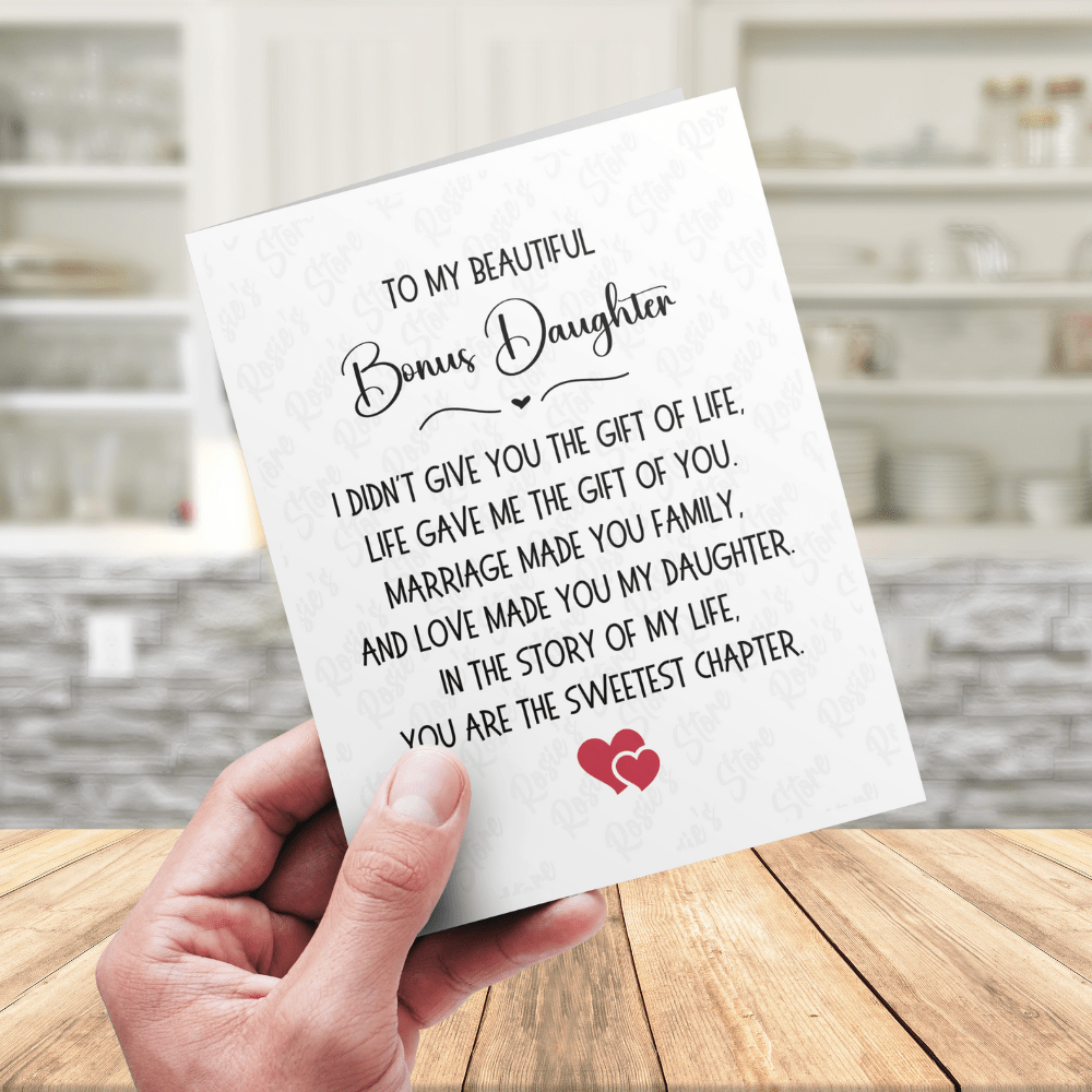 Bonus Daughter, Personalized Greeting Card: The Gift Of Life