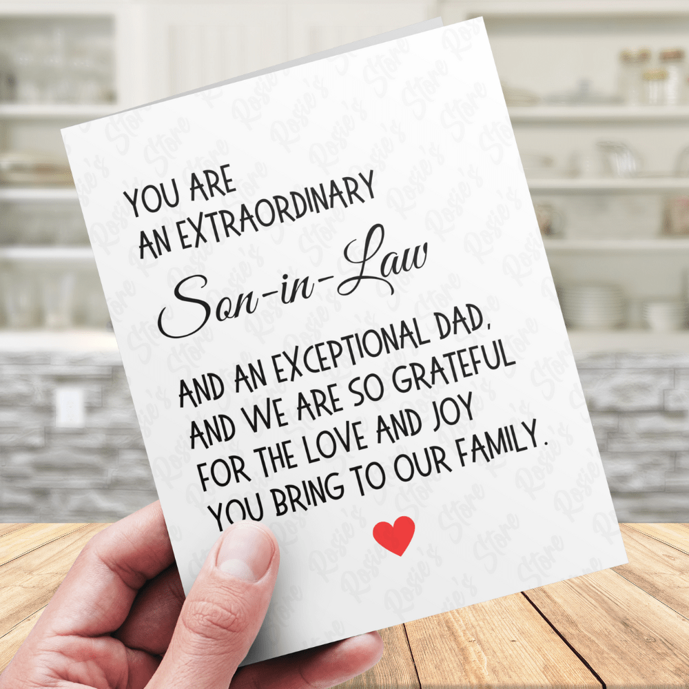 Son-in-Law Greeting Card: You Are An Extraordinary...