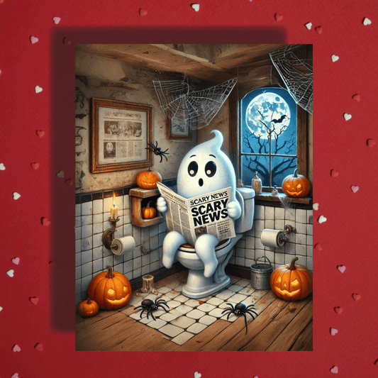 Halloween Ghost Greeting Card: Scary News