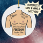 Breasts, Top Surgery For Trans Friend, Ceramic Ornament: This Is What Freedom Looks Like