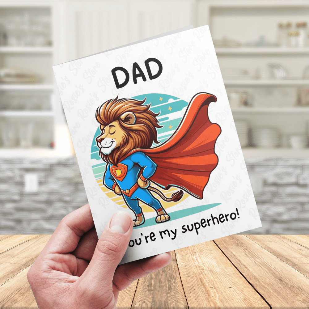 Dad Greeting Card: Dad You're My Superhero!