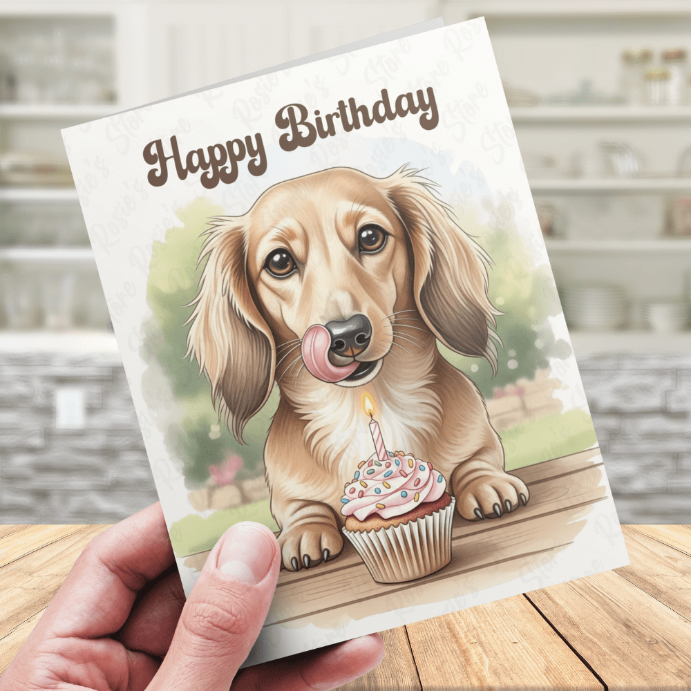 Birthday Greeting Card, Dachshund Dog Pet Lover: Happy Birthday