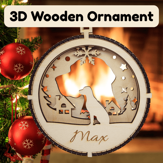 3D Wooden Dog Ornament: German Shorthaired Pointer