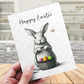 Easter Digital Greeting Card, Easter Bunny 002: Happy Easter