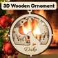 3D Wooden Dog Ornament: Pitbull