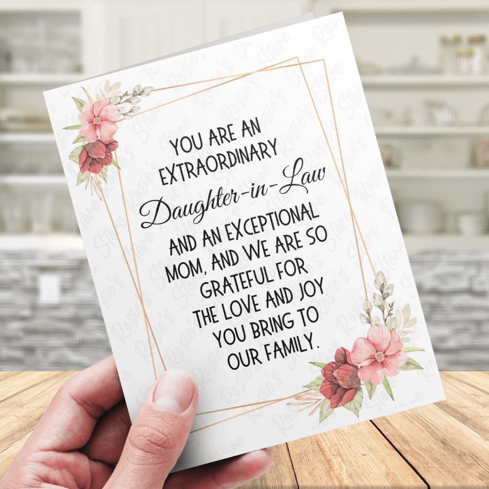 Daughter-in-Law Gift, Greeting Card: You Are An Extraordinary Daughter-in-Law