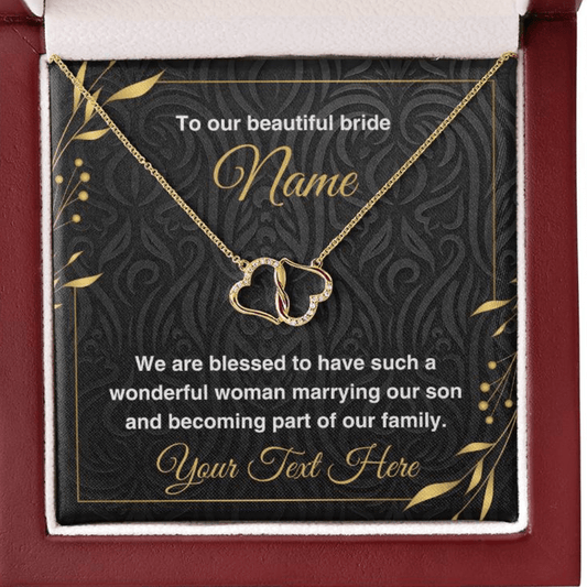 Bride Gift, Daughter-in-Law Everlasting Love Necklace: We Are Blessed To Have Such A Wonderful Woman