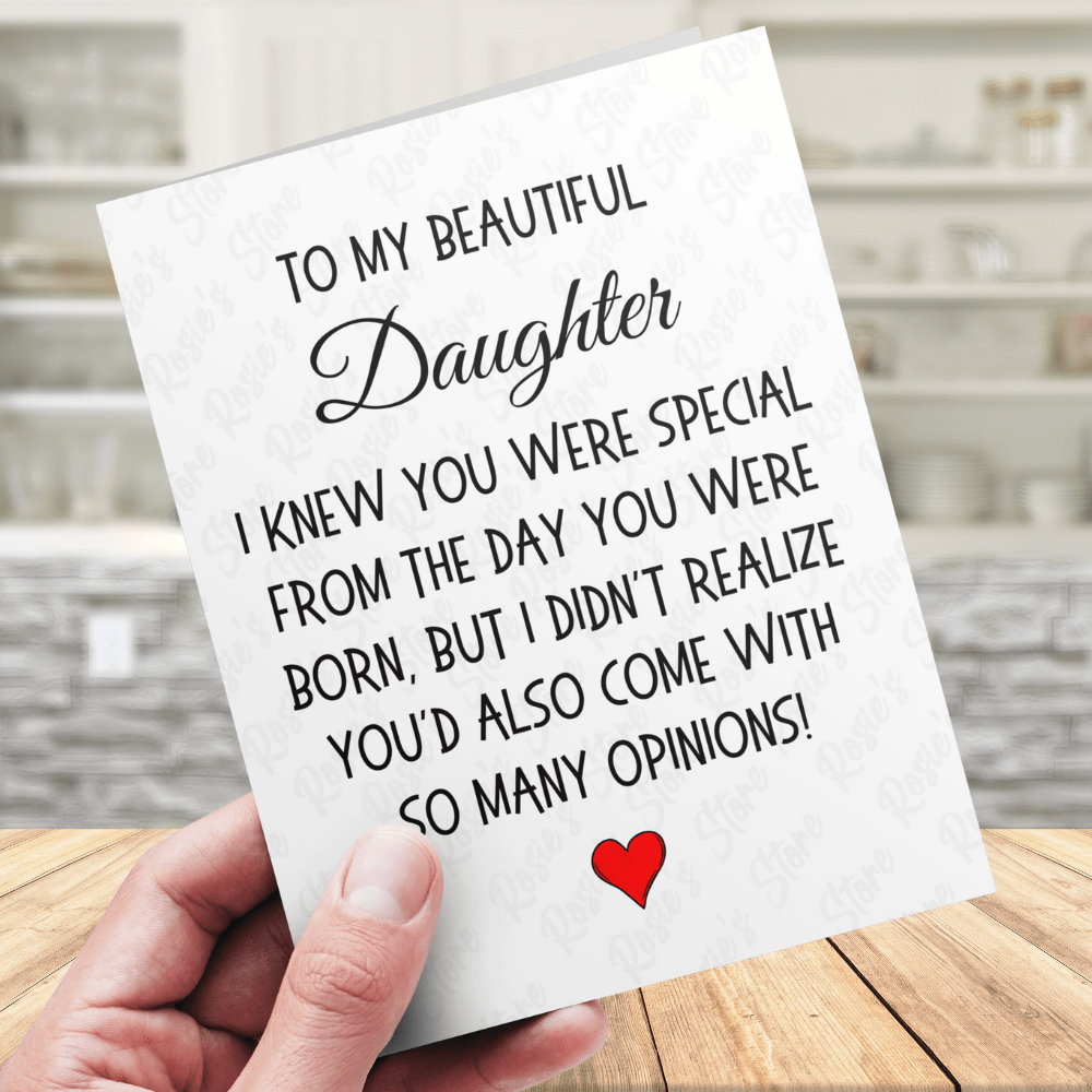 Daughter Gift, Greeting Card: I Knew You Were Special