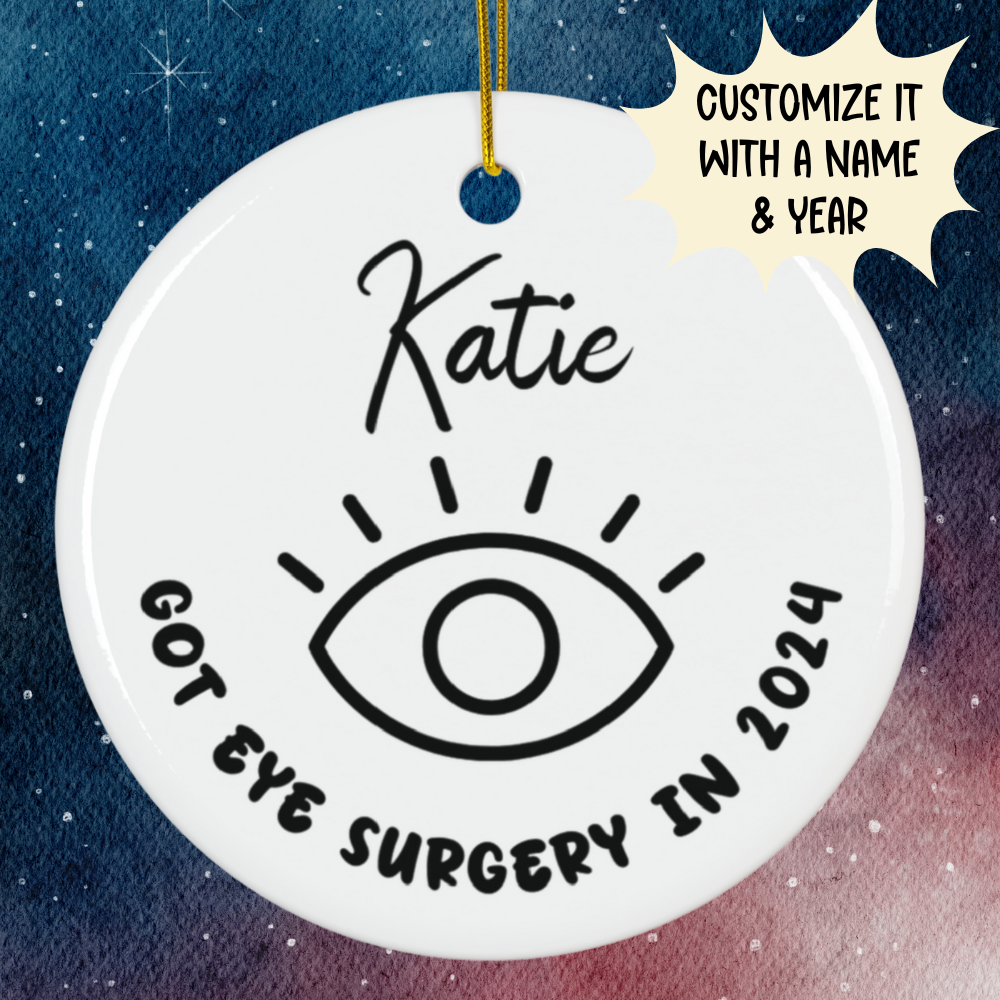 Eye Surgery, Personalized Ceramic Ornament