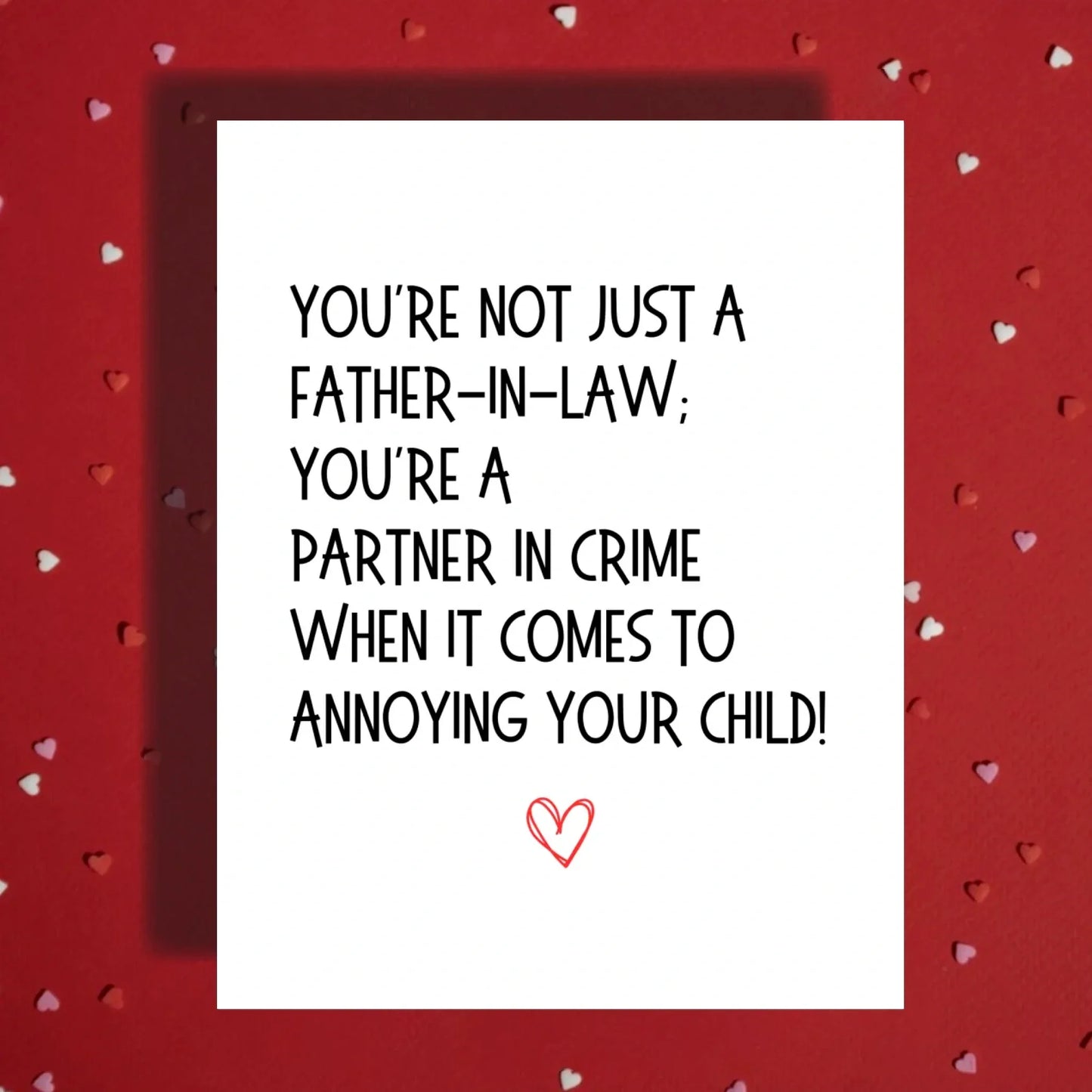 Father in Law Card Partner in Crime Humor