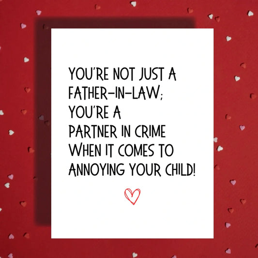 Father in Law Card Partner in Crime Humor