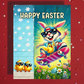 Easter Greeting Card, Skateboarding Easter Bunny: Happy Easter