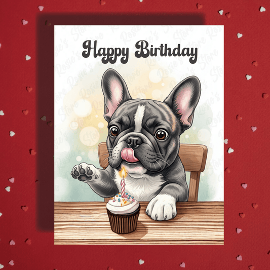 Birthday Greeting Card, French Bulldog Pet Lover 01: Happy Birthday