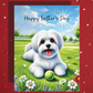 Dad Gift, Greeting Card, Maltese Dog: Happy Father's Day