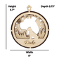 3D Wooden Dog Ornament: Pitbull