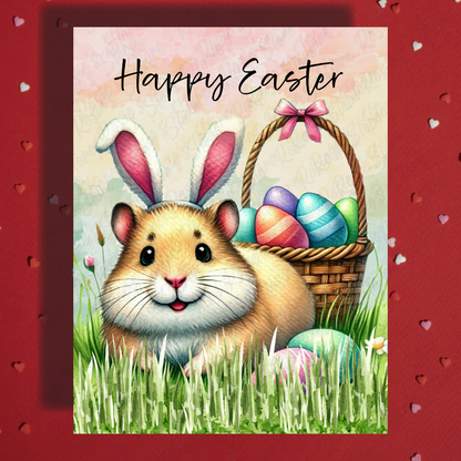 Easter Greeting Card, Hamster: Happy Easter