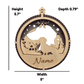 3D Wooden Dog Ornament: Dachshund