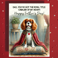 Dad Gift, Greeting Card, Cavalier King Charles Spaniel Dog: Happy Father's Day