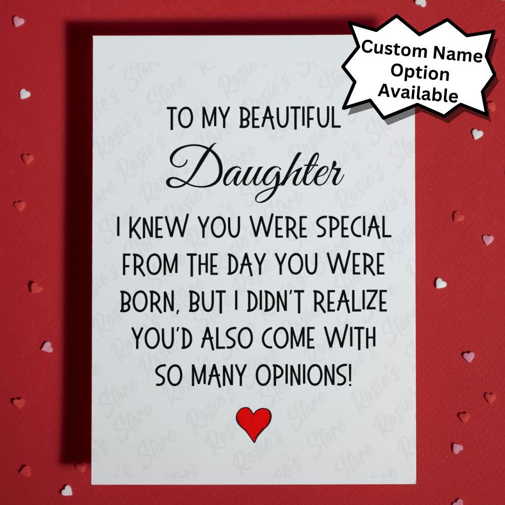 Daughter Gift, Greeting Card: I Knew You Were Special