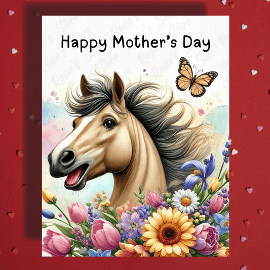 Mom Gift, Greeting Card, Horse or Pony Lover: Happy Mother's Day