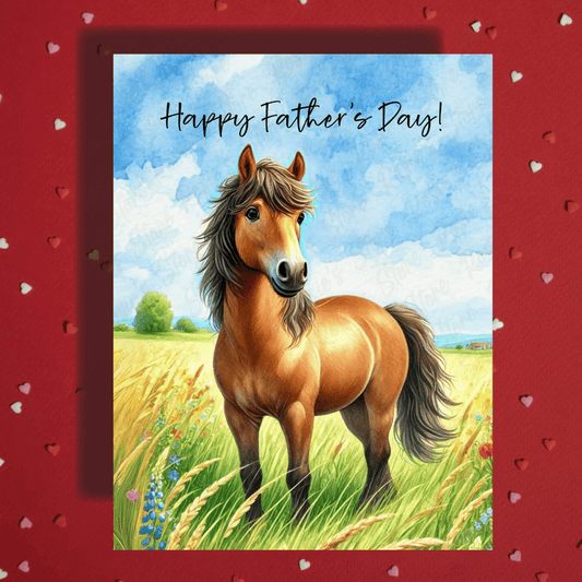 Dad Gift, Greeting Card, Horse: Happy Father's Day