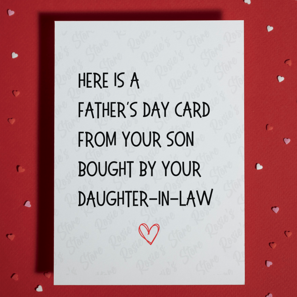 Father-in-Law, Father's Day Greeting Card: Here Is A Father's Day Card...