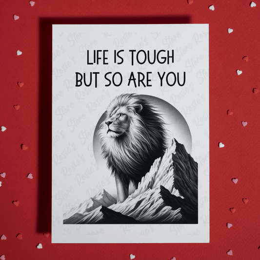 Get Well Greeting Card: Life Is Tough...