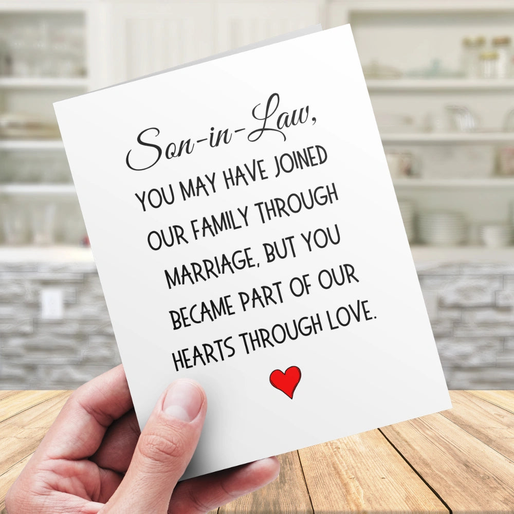 Son-in-Law Printable Card: You May Have Joined Our Family (Digital Download)