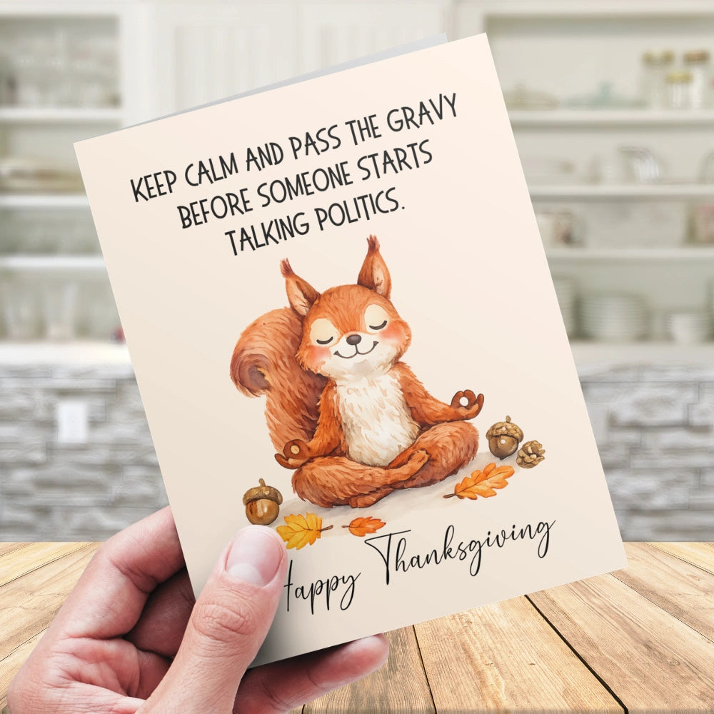 Thanksgiving Printable Card: Keep Calm And Pass The Gravy (Digital Download)