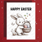 Easter Greeting Card, Easter Bunny 001: Happy Easter